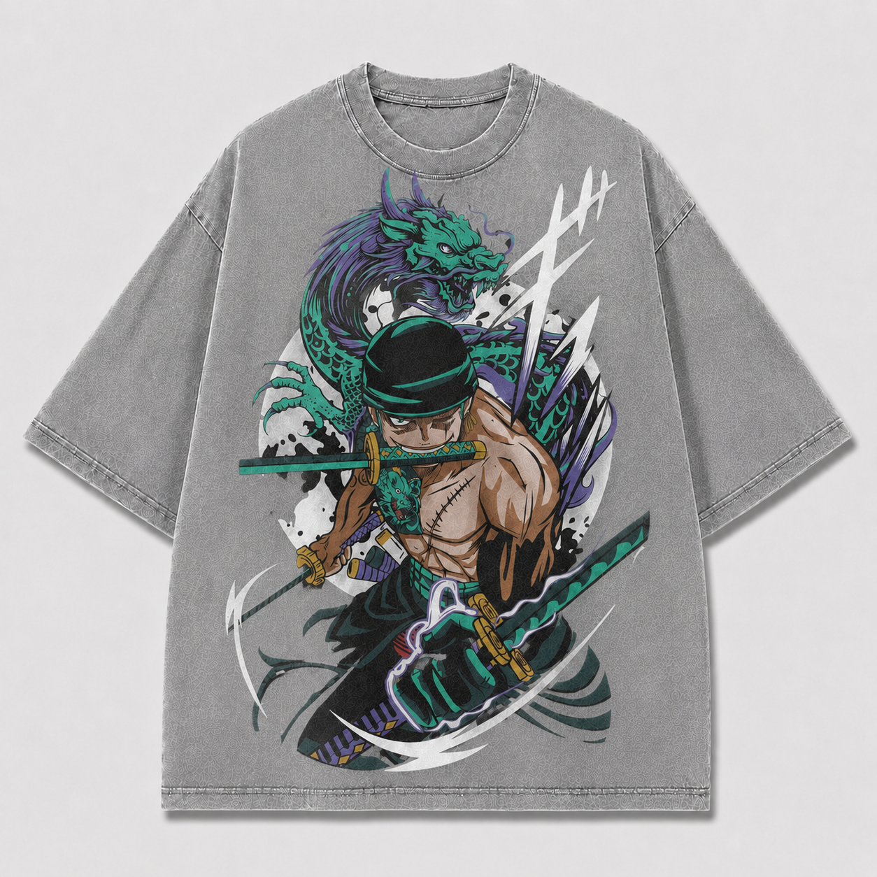 Oversized Graphic Print T-Shirt – Dragon Warrior Streetwear Tee