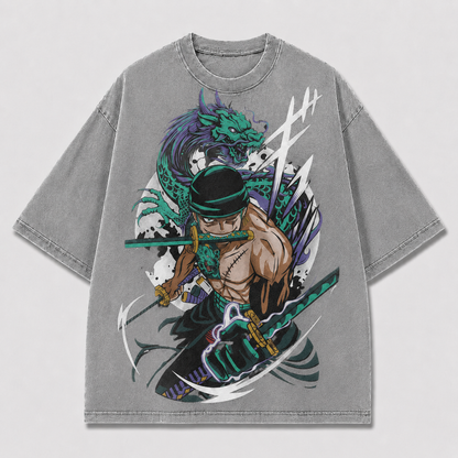 Oversized Graphic Print T-Shirt – Dragon Warrior Streetwear Tee