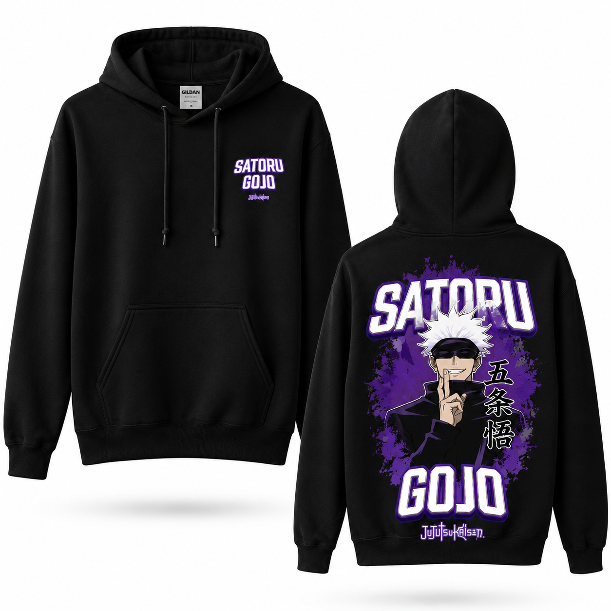Oversized Streetwear Graphic Hoodie – Purple Splatter Portrait Print
