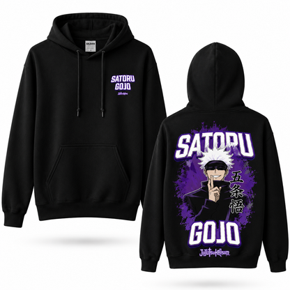 Oversized Streetwear Graphic Hoodie – Purple Splatter Portrait Print