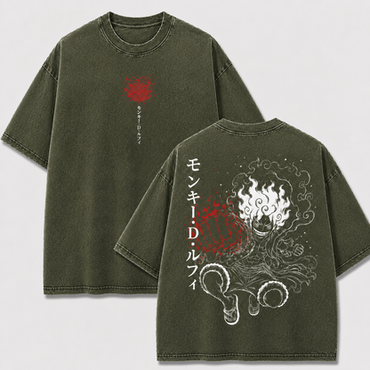 Oversized Streetwear Graphic Tee – Sketch Style Punch Impact Print