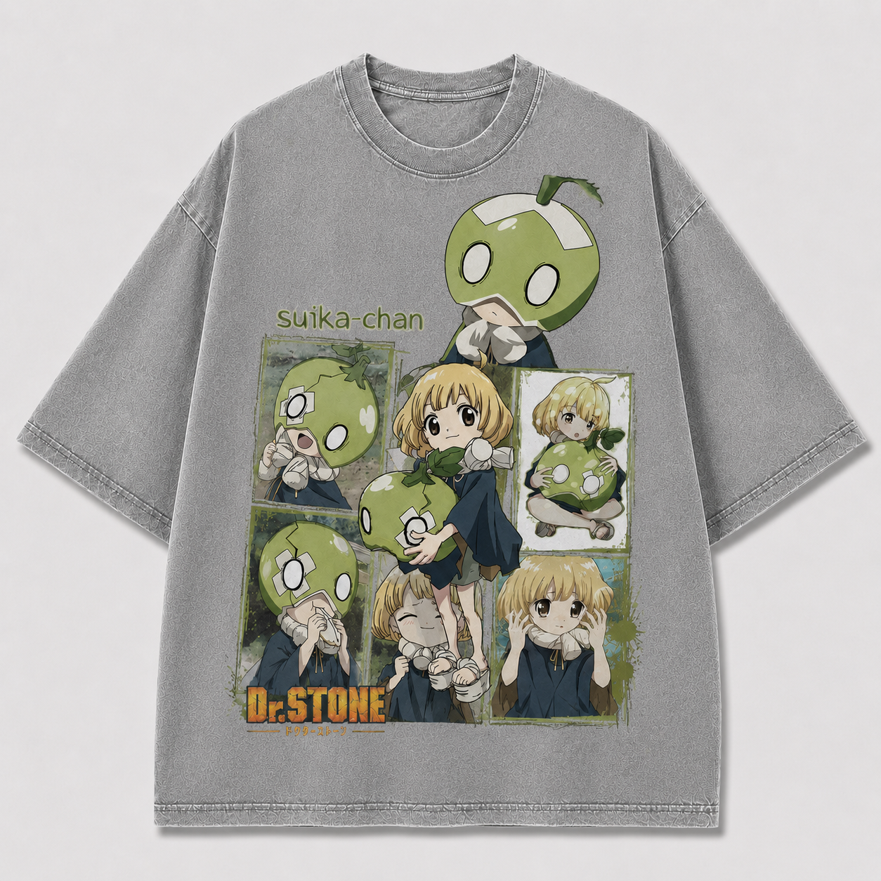 Oversized Chibi Panel Graphic Tee – Playful Print Top
