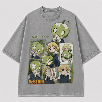 Oversized Chibi Panel Graphic Tee – Playful Print Top