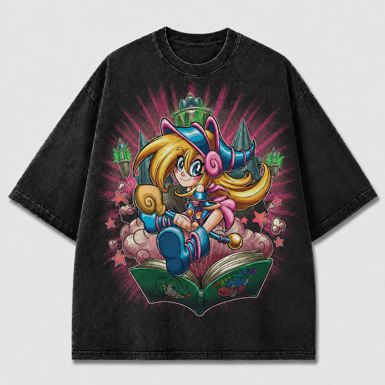 Oversized Young Enchantress Storybook Graphic Tee – Print Top