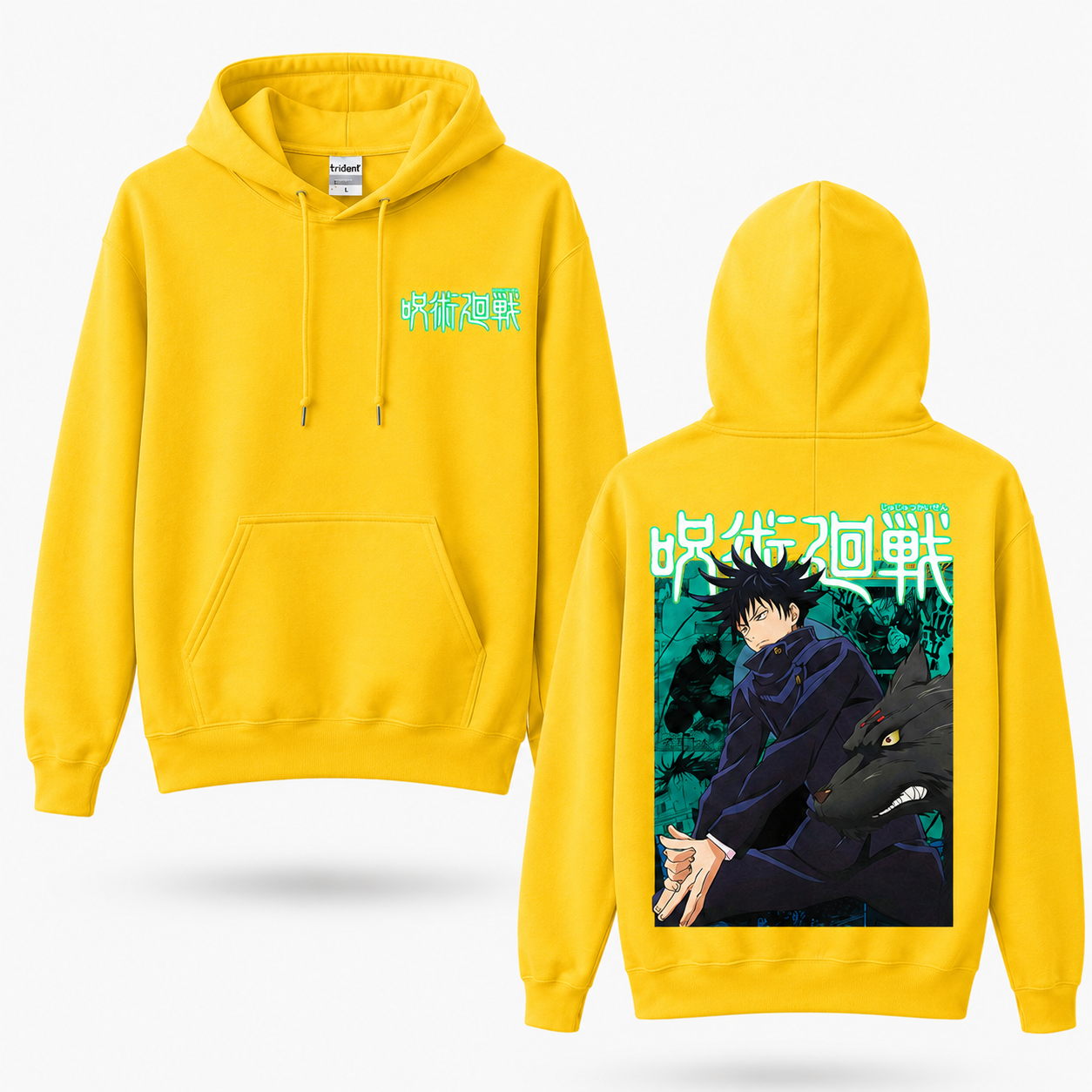 Oversized Streetwear Graphic Hoodie – Wolf Companion Panel Print