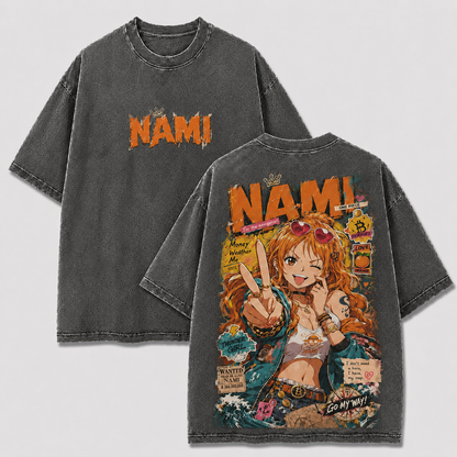Oversized Streetwear Graphic Tee – Magazine Cover Sticker Collage Print