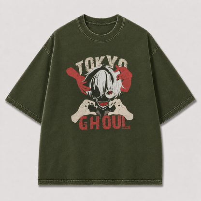 Oversized Grinning Antihero Framed Hands Graphic Tee – Dark Streetwear Shirt