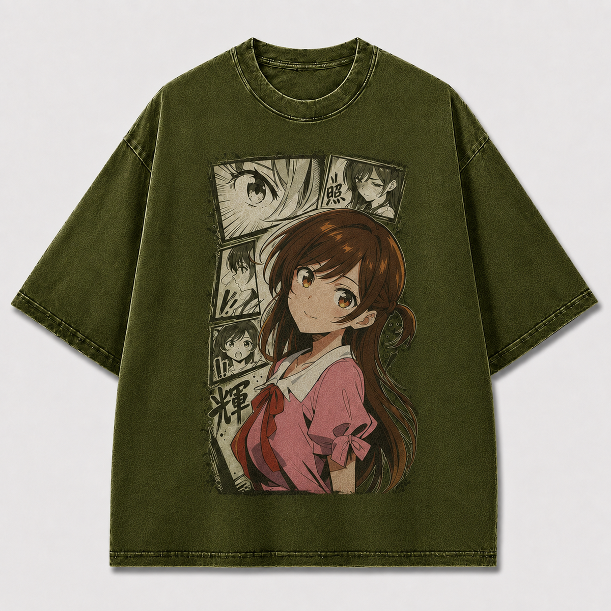 Oversized Graphic Print T-Shirt – Ponytail Waifu Streetwear Tee