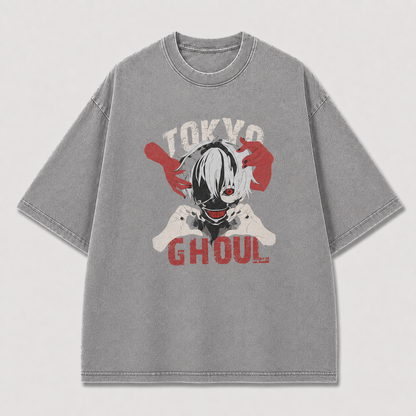 Oversized Grinning Antihero Framed Hands Graphic Tee – Dark Streetwear Shirt