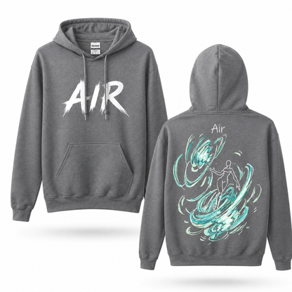 Oversized Streetwear Graphic Hoodie – Swirling Vortex Figure Print