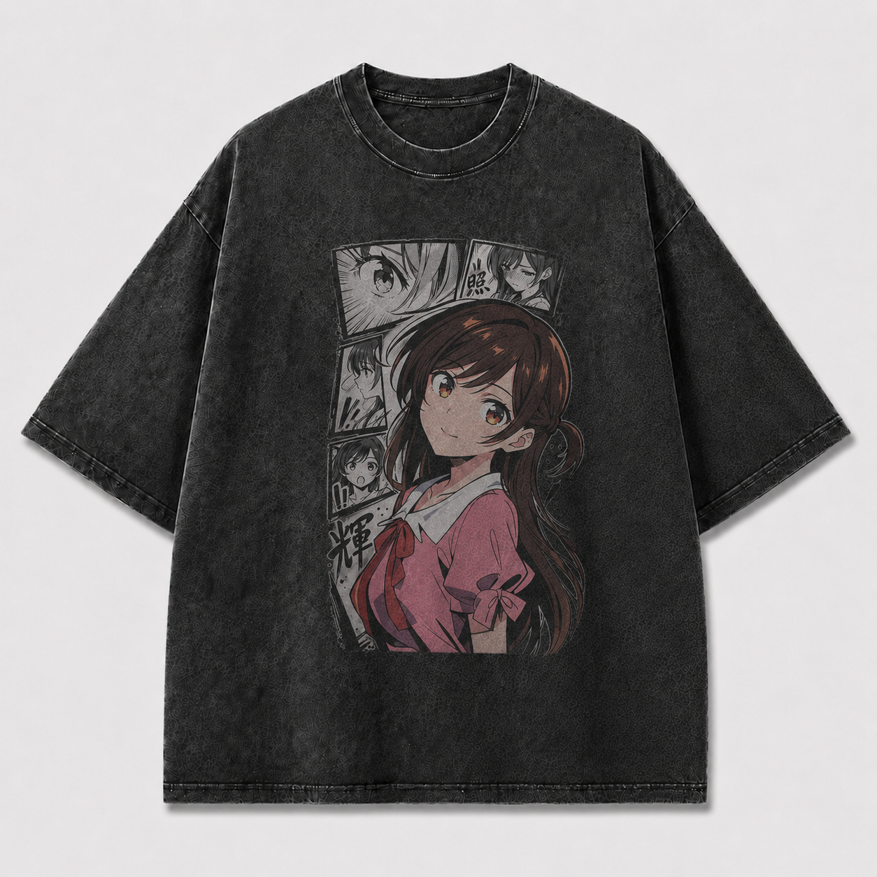 Oversized Graphic Print T-Shirt – Ponytail Waifu Streetwear Tee