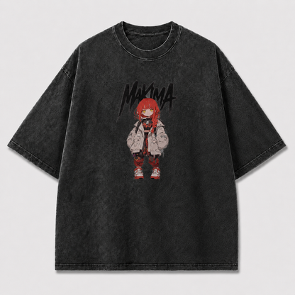 Oversized Graphic Print T-Shirt – Chibi Waifu Streetwear Tee