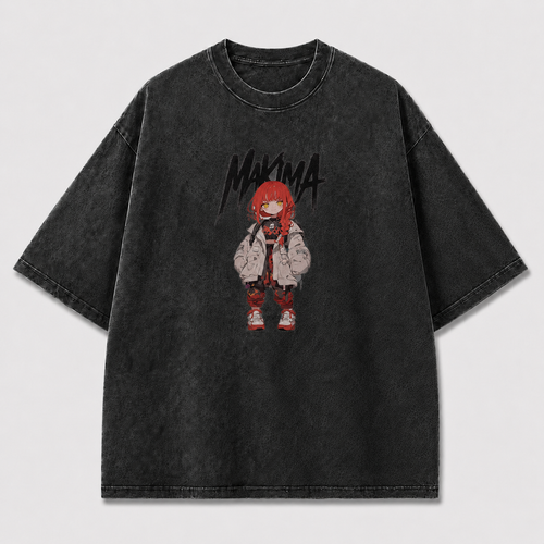 Oversized Graphic Print T-Shirt – Chibi Waifu Streetwear Tee