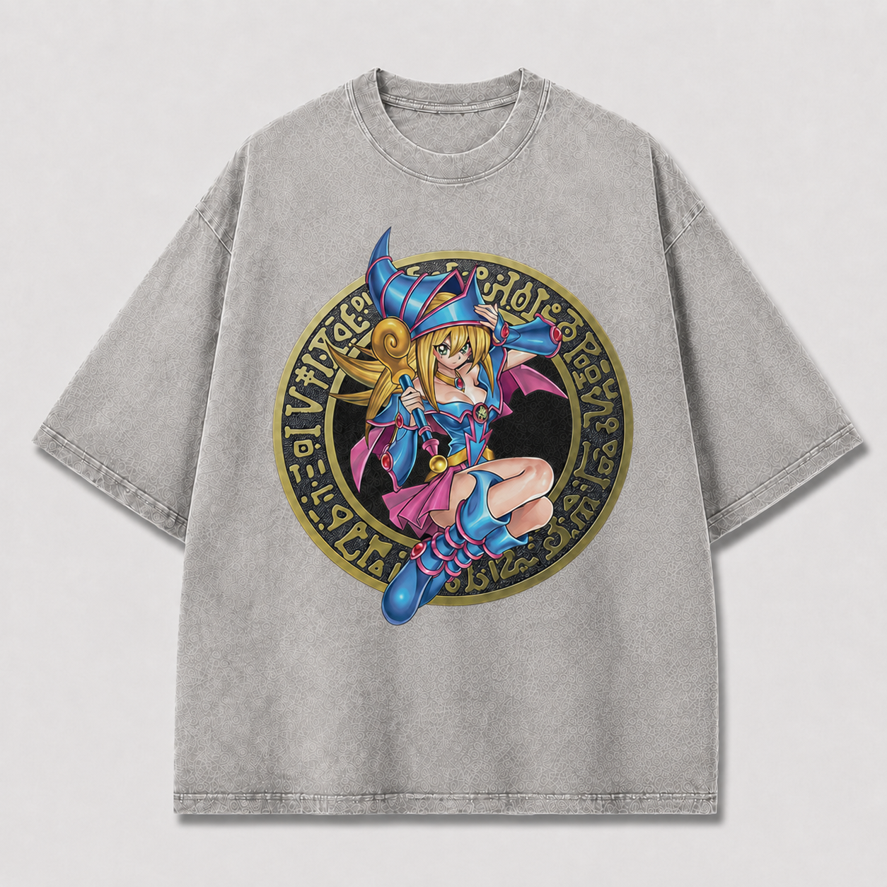 Oversized Spellcaster Graphic Tee – Fantasy Circle Print Top