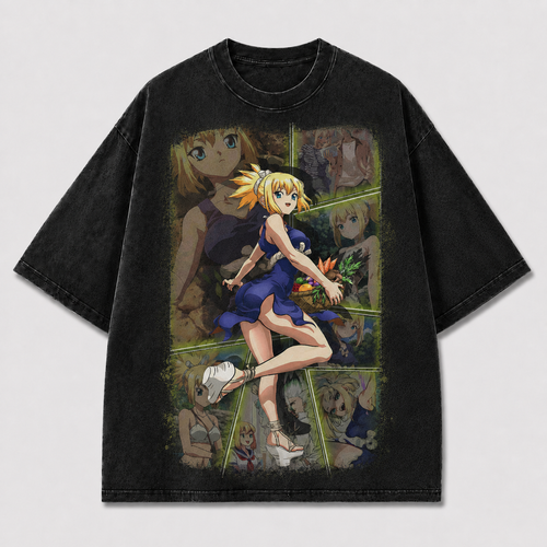 Oversized Panel Collage Portrait Graphic Tee – Print Top