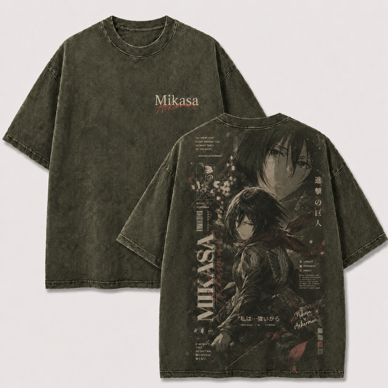 Red Scarf Scout Warrior Vintage Washed Graphic Tee