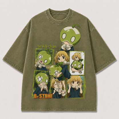 Oversized Chibi Panel Graphic Tee – Playful Print Top