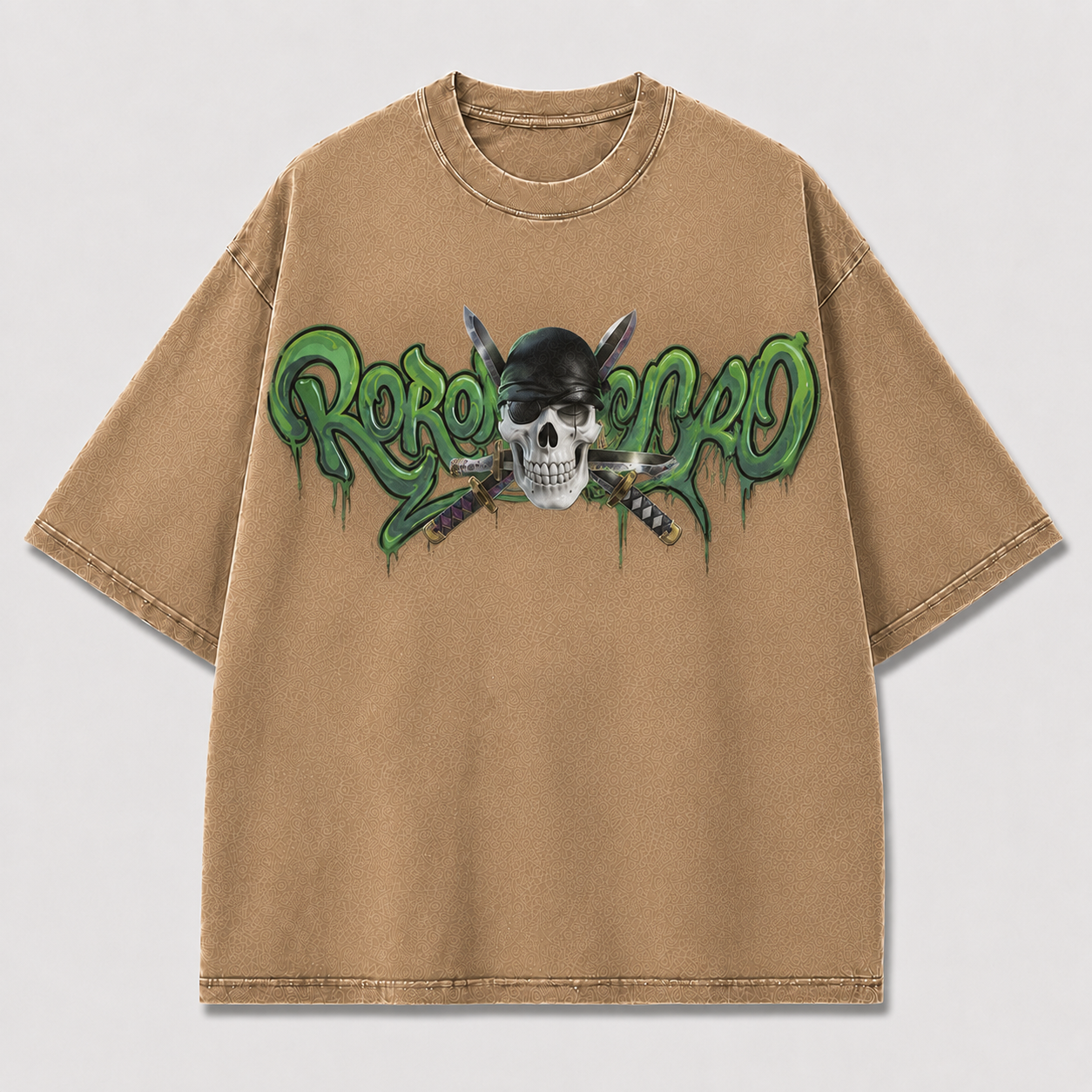 Oversized Graphic Print T-Shirt – Skull Swordsman Streetwear Tee