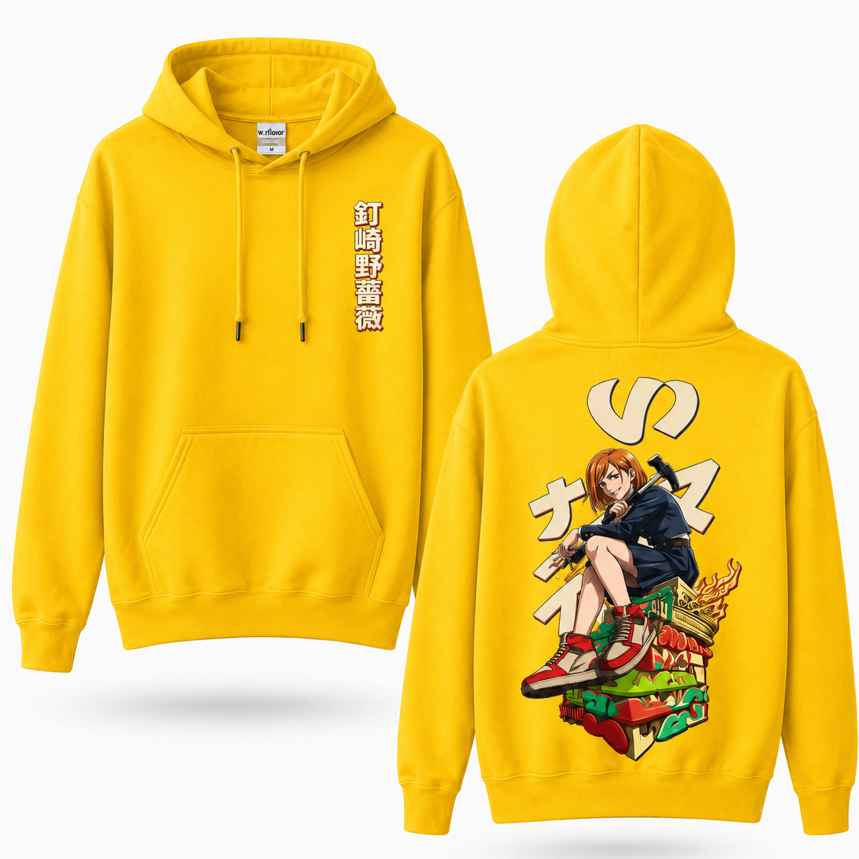 Oversized Streetwear Graphic Hoodie – Sneaker Throne Character Print