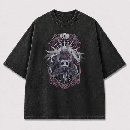 Mask Warriors Emblem Graphic Print Oversized Tee