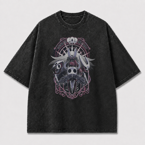Mask Warriors Emblem Graphic Print Oversized Tee