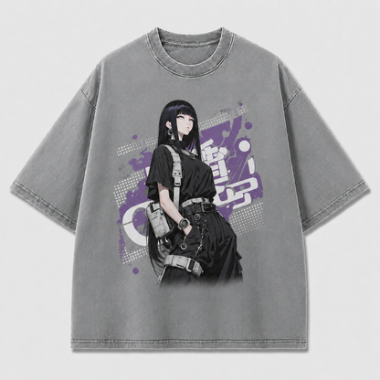 Oversized Graphic Print T-Shirt – Tactical Waifu Streetwear Tee