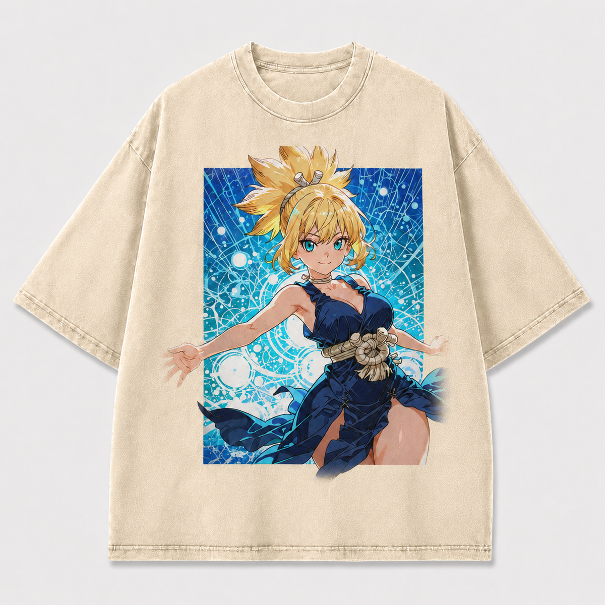 Magic Circle Spellcaster Girl Graphic Print Oversized Tee