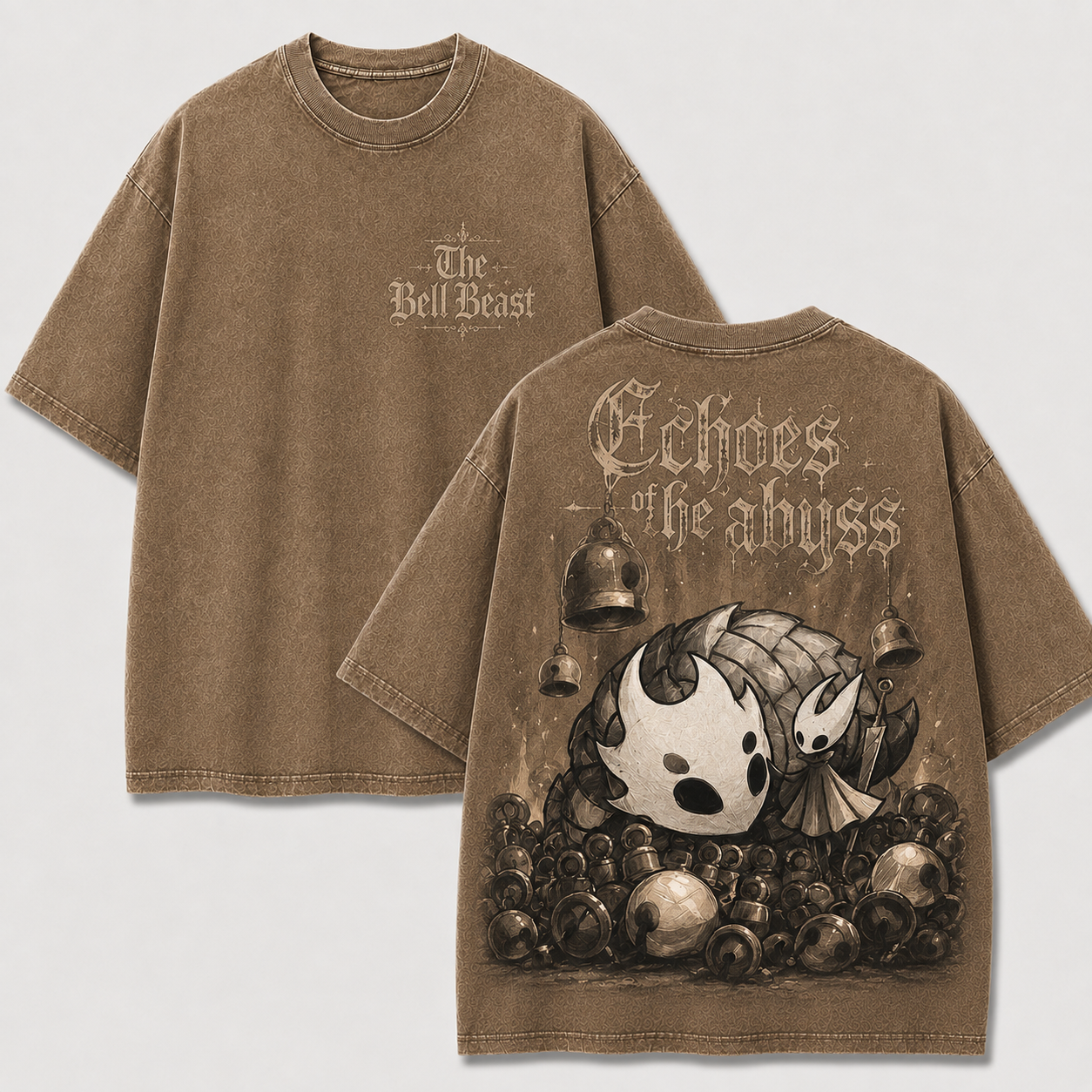 Bell Beast Skull Creature Echoes Graphic Print Oversized Tee