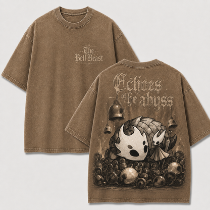 Bell Beast Skull Creature Echoes Graphic Print Oversized Tee