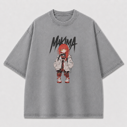 Oversized Graphic Print T-Shirt – Chibi Waifu Streetwear Tee