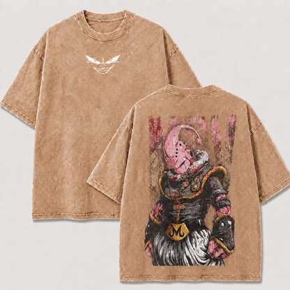 Pink Alien Warrior Vintage Washed Graphic Tee