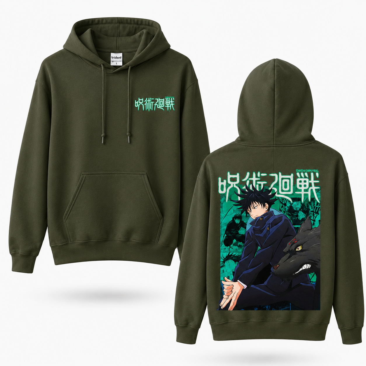 Oversized Streetwear Graphic Hoodie – Wolf Companion Panel Print