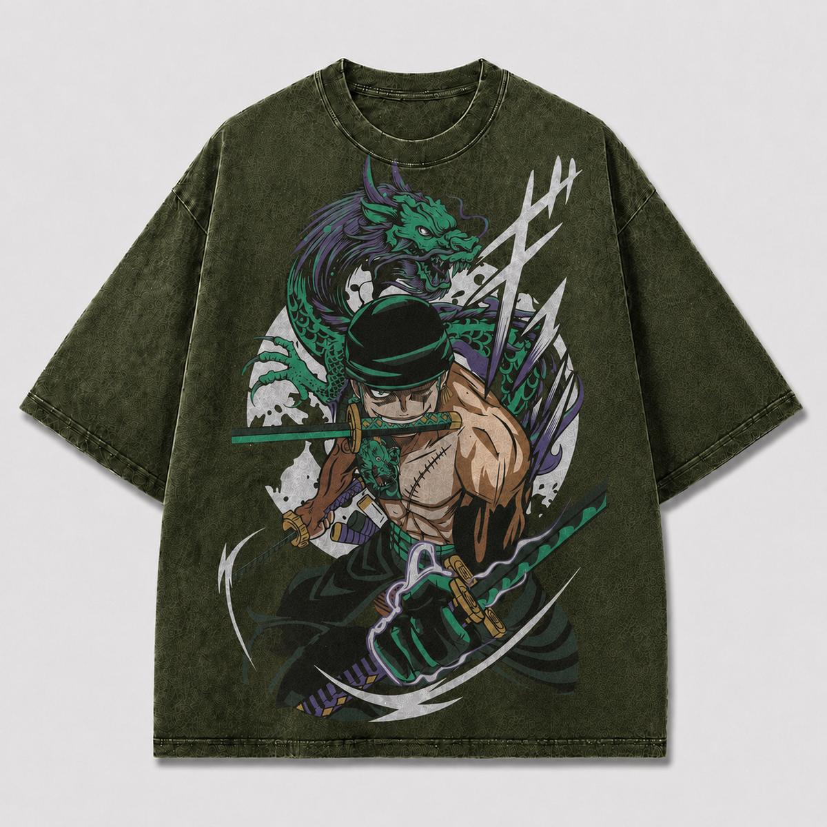 Oversized Graphic Print T-Shirt – Dragon Warrior Streetwear Tee