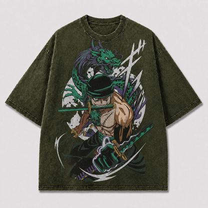 Oversized Graphic Print T-Shirt – Dragon Warrior Streetwear Tee