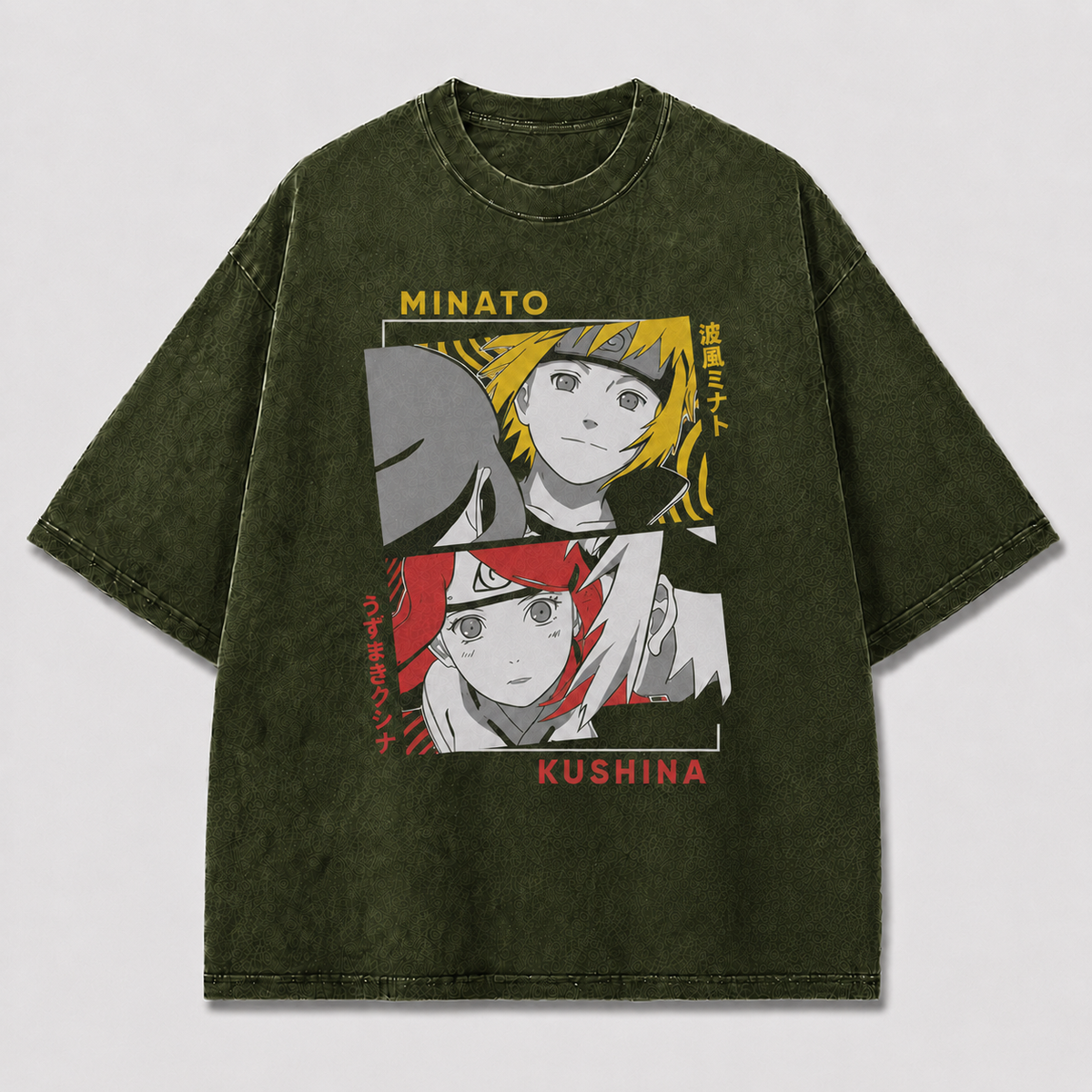 Oversized Streetwear Graphic Tee – Split Panel Duo Portrait Print
