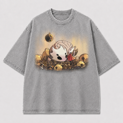 Bell Creature Companion Graphic Print Oversized Tee