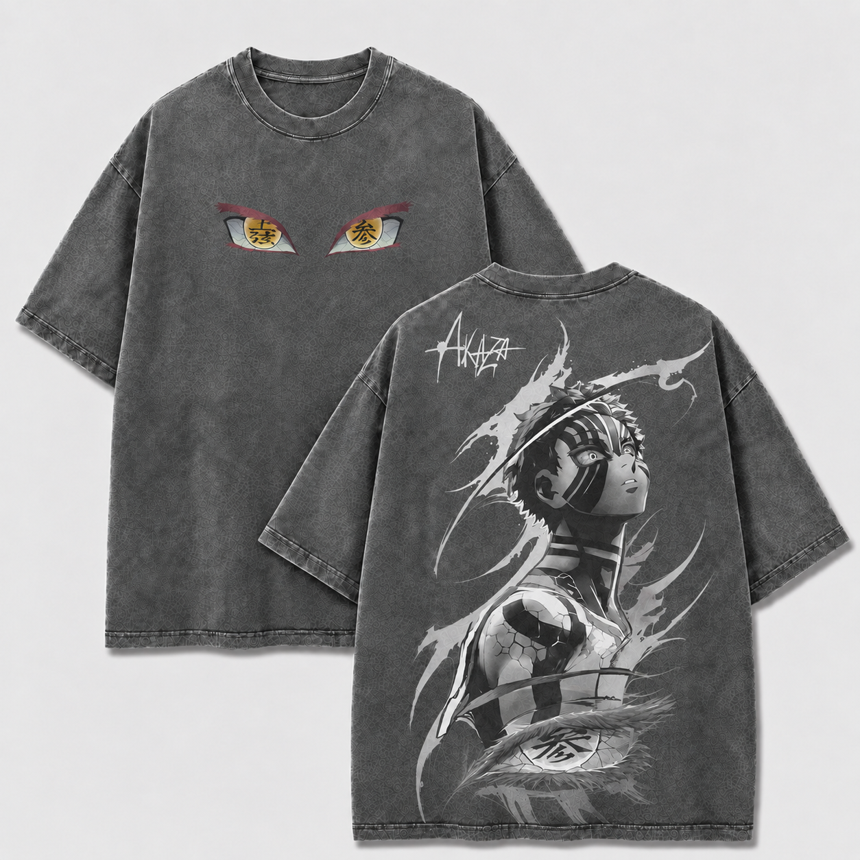 Golden-Eyed Striped Demon Vintage Washed Graphic Tee