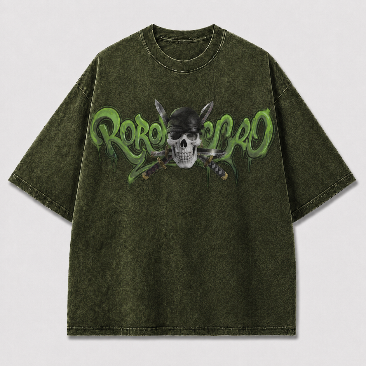 Oversized Graphic Print T-Shirt – Skull Swordsman Streetwear Tee