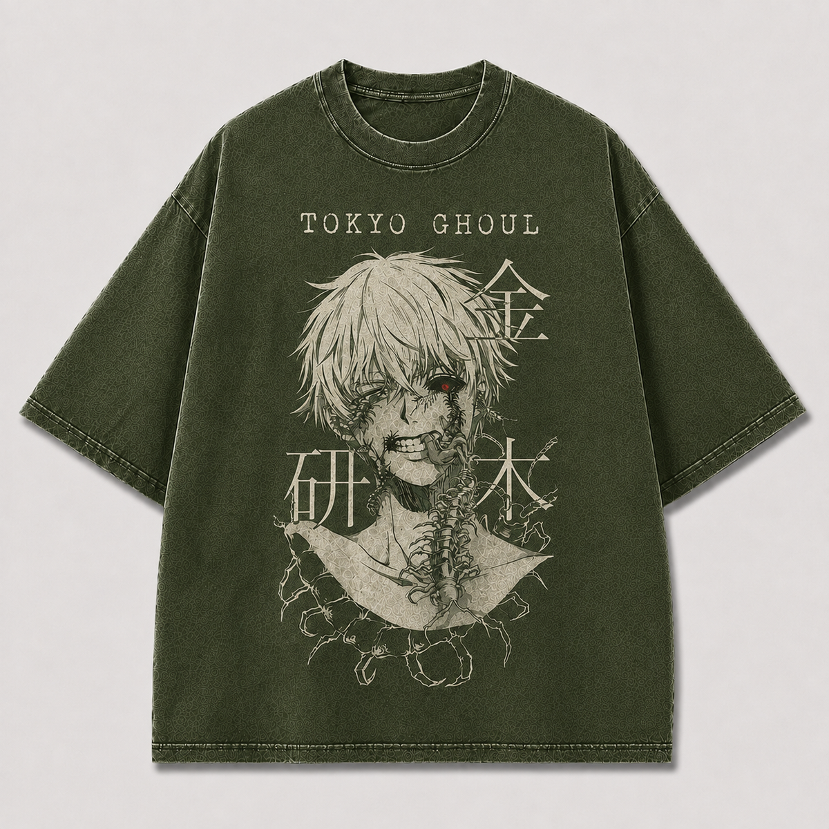 Oversized Stitched Antihero Graphic Tee – Dark Horror Streetwear Shirt