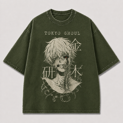 Oversized Stitched Antihero Graphic Tee – Dark Horror Streetwear Shirt