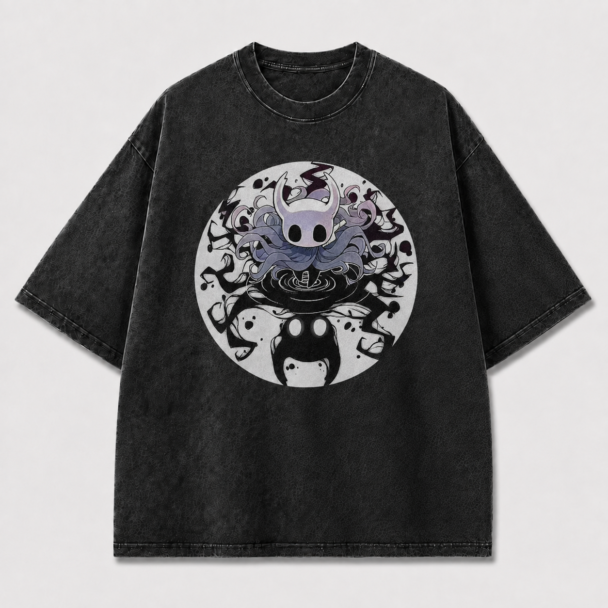 Mask Creature Reflection Circle Graphic Print Oversized Tee