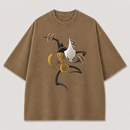 Mask Insect Warrior Graphic Print Oversized Tee