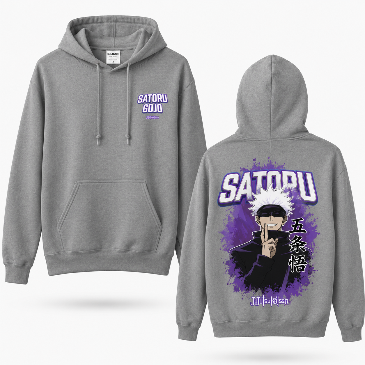 Oversized Streetwear Graphic Hoodie – Purple Splatter Portrait Print