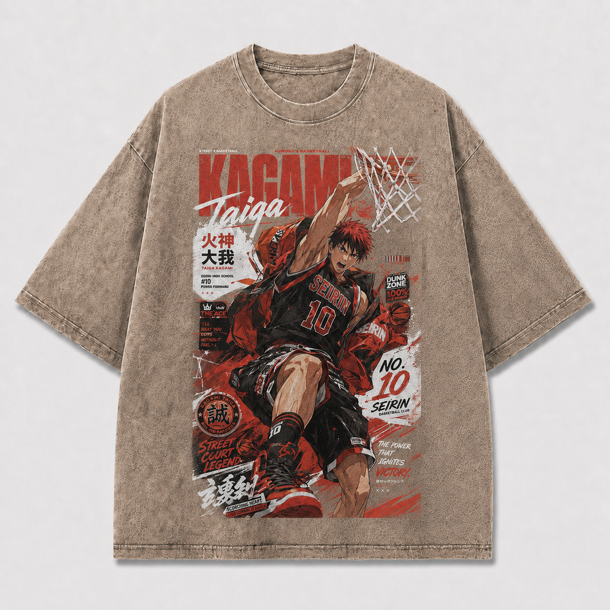 Oversized Slam Dunk Magazine Graphic Tee – Sports Cover Print Top