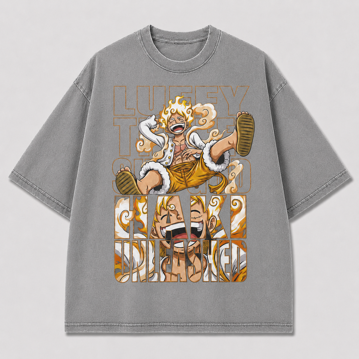 Oversized Streetwear Graphic Tee – Text-Cutout Silhouette Fill Print
