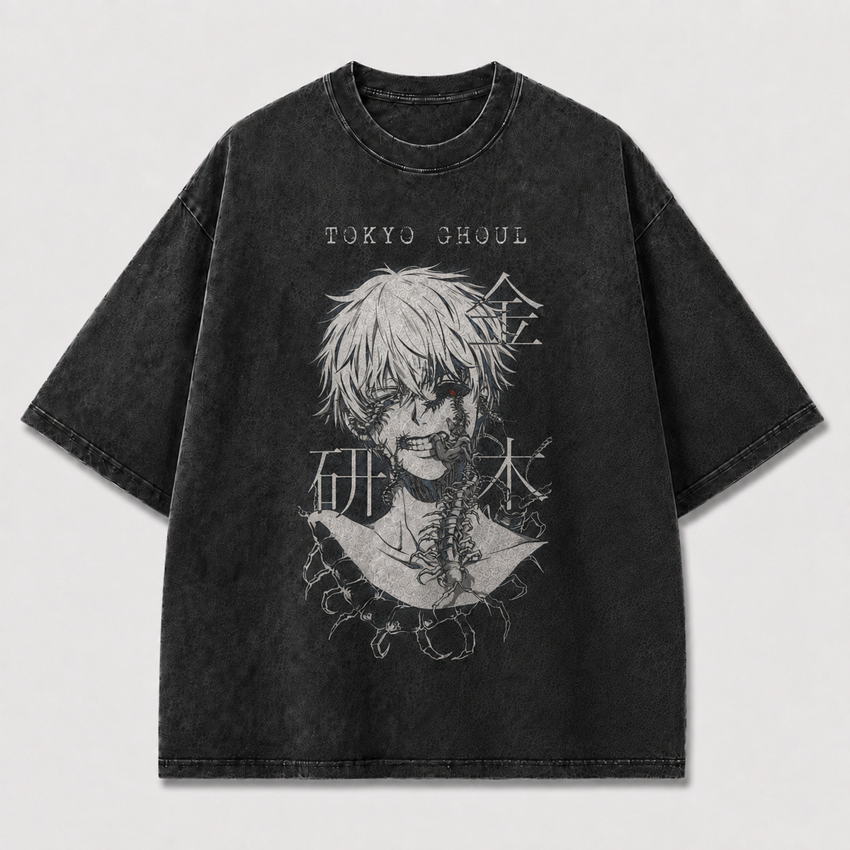 Oversized Stitched Antihero Graphic Tee – Dark Horror Streetwear Shirt