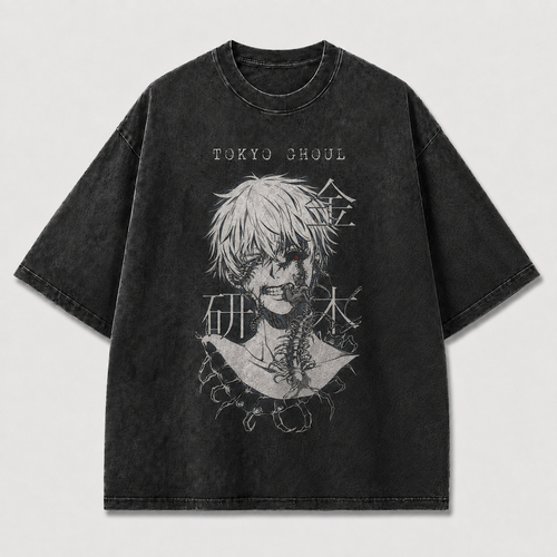 Oversized Stitched Antihero Graphic Tee – Dark Horror Streetwear Shirt