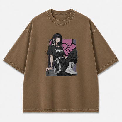 Oversized Graphic Print T-Shirt – Urban Waifu Streetwear Tee