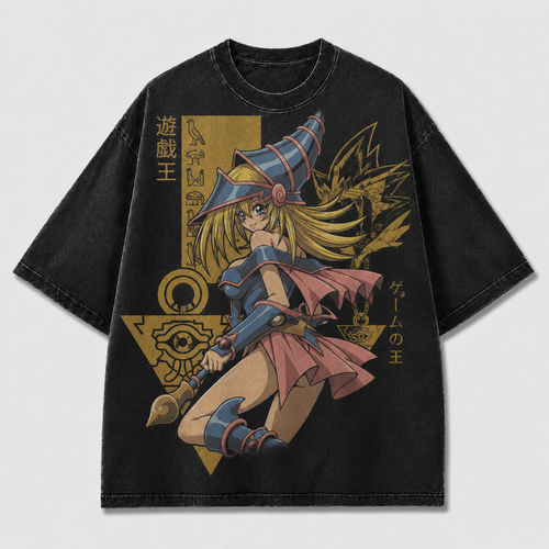 Oversized Spellcaster Heroine Graphic Tee – Symbol Print Top