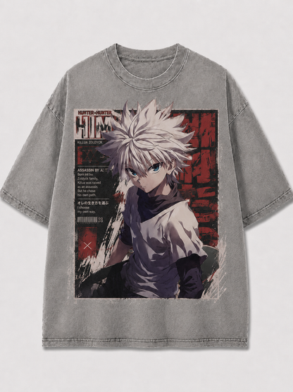 Oversized Editorial Portrait Graphic Tee – Magazine Print Top